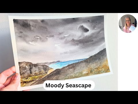 Видео: Морской пейзаж «Унылое небо» | Рисуйте акварелью — это просто!