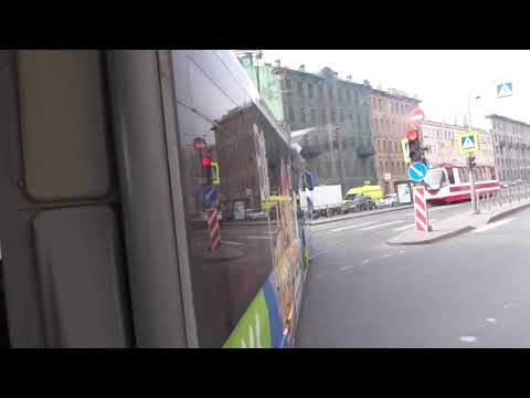 Видео: Трамвай Санкт-Петербурга 9-354: ЛВС-2005 б.1113 по №25 (22.04.19)