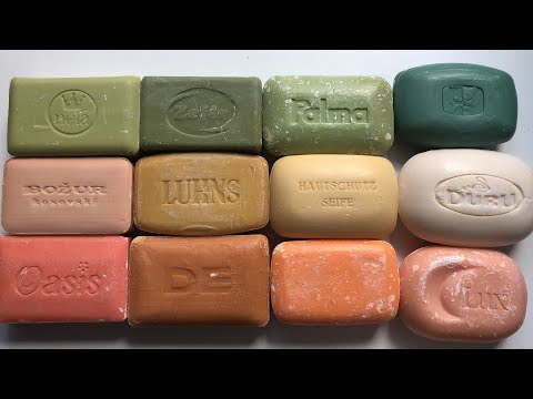 Видео: Fast cutting of old soap powdery/ ASMR retro soap/ АСМР быстрая резка старого ретро мыла