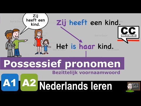 Видео: NT2 А1 G15 - притяжательные местоимения  - mijn jouw zijn haar - нидерландский язык