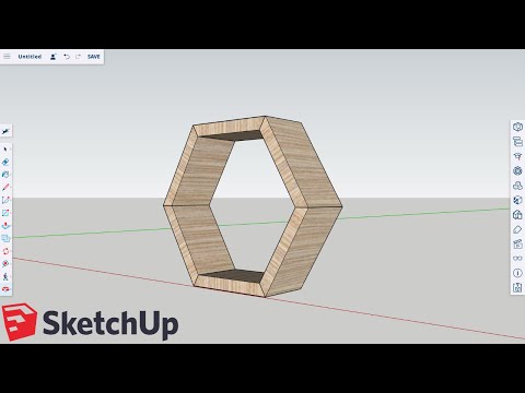 Видео: Как сделать шестиугольную полку в SketchUp