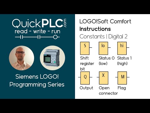 Видео: LOGO! Входы 2 — бит регистра сдвига, состояние low / hi, выход, открытый разъём, флаг | ПЛК Siemens.