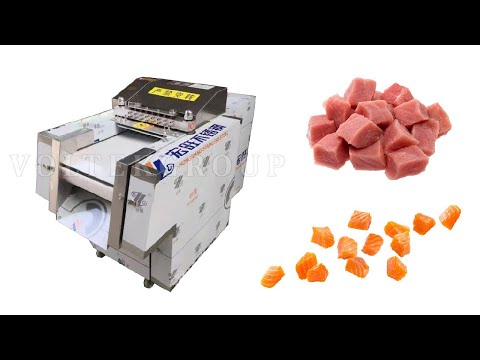 Видео: Слайсер нарезки мороженного мяса кубиками VOLTEK QQD-600