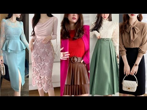 Видео: Очень элегантный комплект юбка и блузка/Модный топ/Платья с юбкой для вашего мероприятия