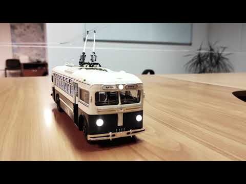 Видео: Действующая модель троллейбуса МТБ-82 в масштабе 1/43. Радиоуправляемый троллейбус