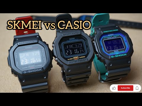 Видео: Сверхбюджетные EDC часы Skmei 1628 против CASIO