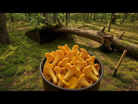 Видео: Кемпінг із ладою похід за грибами і приготування вечері в лісі