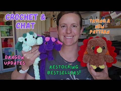 Видео: Вязание крючком и чат — Пополнение запасов моих бестселлеров — Обновления о драконах — Пробуем но...