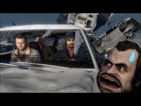Видео: Майкл: Водитель уехал в пробке со скоростью 9999999! - GTA5