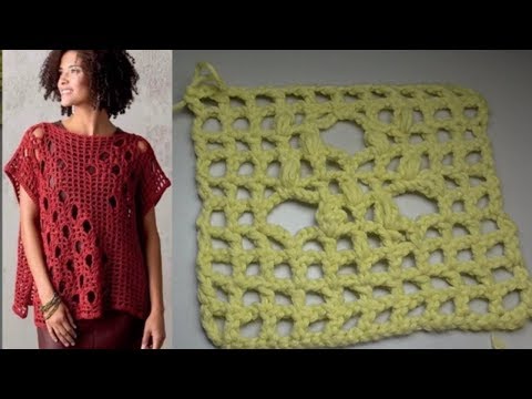 Видео: Очень простой жилет Узор СЫРНЫЕ ДЫРКИ. Для начинающих