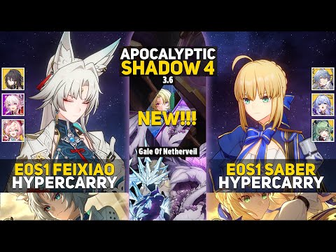 Видео: НОВЫЙ Apocalyptic Shadow 4 | E0S1 Feixiao и E0S1 Saber Hypercarry | Honkai: Star Rail 3.6
