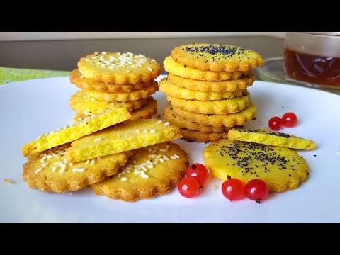 Видео: Песочное ПЕЧЕНЬЕ на ЖЕЛТКАХ за 10 минут + выпечка | Очень вкусное и хрустящее! Shortbread cookies
