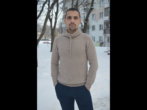 Видео: Вяжем вместе мужской джемпер спицами. Худи спицами. Мастер класс.Вязание.