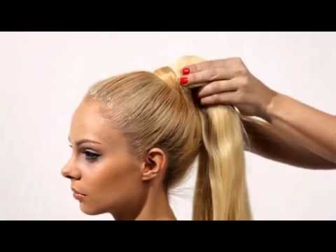 Видео: Как правильно крепить шиньон - хвост на ленте