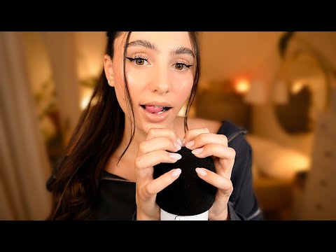 Видео: ASMR медленные и нежные влажные звуки рта 👄 с мягким царапанием микрофона 🎙️ Без разговоров 🤫