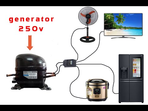 Видео: Как превратить компрессор холодильника в генератор 250в