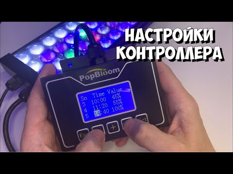 Видео: Настройка контроллера светильников PopBloom | Свет для аквариума