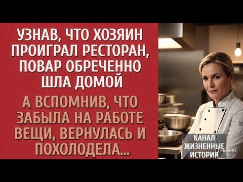 Видео: Узнав, что хозяин проиграл ресторан, повар обреченно шла домой… А вспомнив, что забыла на работе…