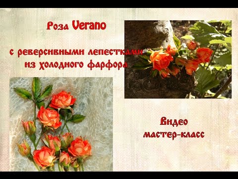 Видео: розы из холодного фарфора с реверсивными лепестками