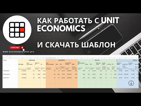 Видео: Unit Economics для стартапов. Как работать с файлом юнит экономики и скачать шаблон для заполнения.