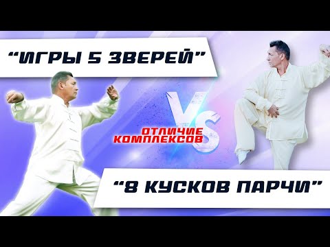 Видео: Отличия комплексов цигун "Игры 5 зверей" и "8 кусков парчи"