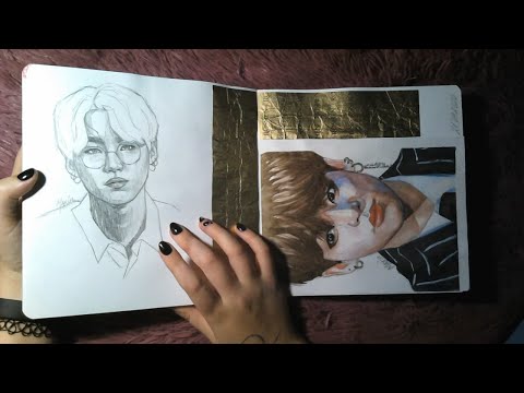 Видео: ПЕРВЫЙ ОБЗОР НА НЕ ПЕРВЫЙ СКЕТЧБУК||kpop||к-поп