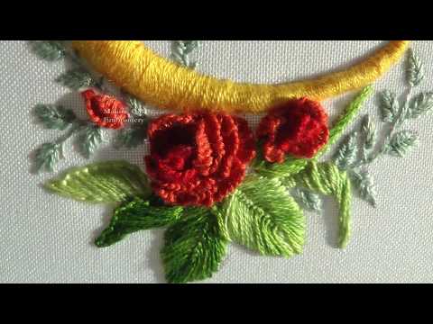 Видео: EMBROIDERY: ROSE for letter "C" | ВЫШИВКА: РОЗА для буквы "С"