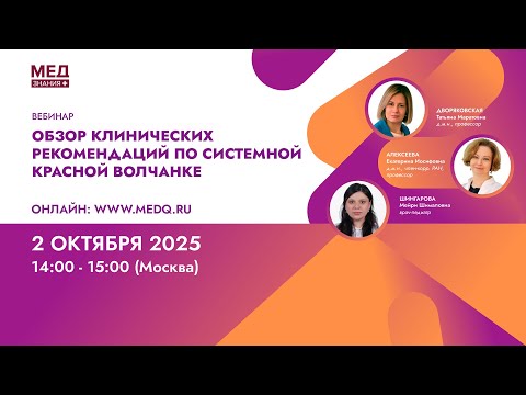 Видео: Обзор клинических рекомендаций по системной красной волчанке