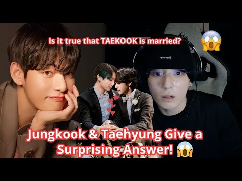 Видео: 💖Тэкук подтвердил? Правда ли, что Тэкук женат?💍Чонгук и Тэхён дали неожиданный ответ!