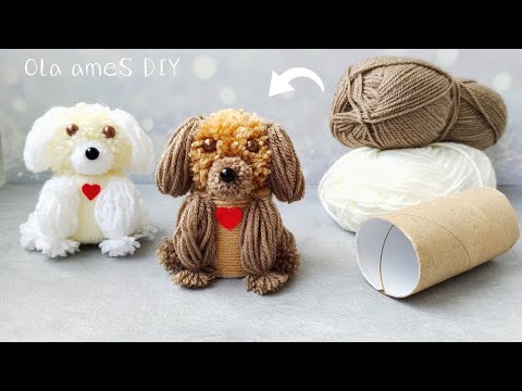 Видео: 🌟 Я Сделала ее из Втулки и Ниток !! 🐶 ❤️ Милейшая СОБАЧКА так ПРОСТО 🐶❤️Минимум Затрат - Поделки 🌟