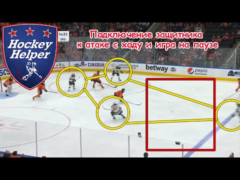 Видео: Атака с ходу | Подключение защитника в хоккее