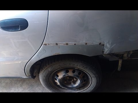 Видео: Daewoo Lanos ремонт заднего подкрыльника и арки крыла