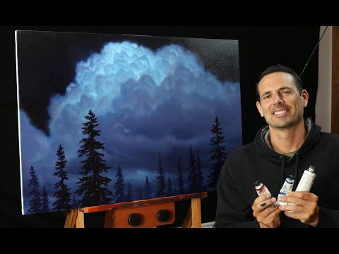 Видео: Используйте эти 3 цвета для создания ЭПИЧЕСКОЙ палитры ночного неба для ваших картин — Тим Ганьон