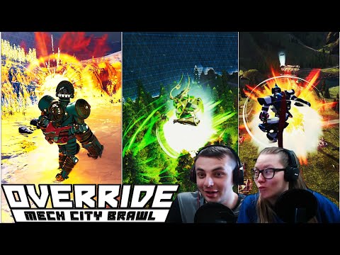 Видео: Офигенная игра для двоих/ Override: Mech City Brawl