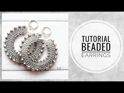 Видео: #МК - Серьги-кольца из бисера и граненых бусин | #Tutorial - Beaded and faceted bead ring earrings