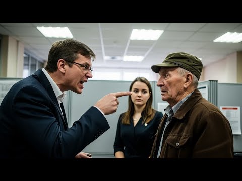 Видео: Старика унизили в банке, но увидев счёт жены, директор встал на колени.