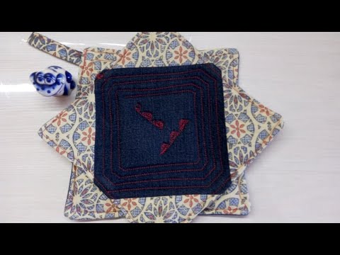 Видео: Как легко и быстро сшить прихватки из джинс