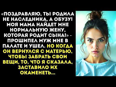 Видео: «Ты родила девочку, а я хотел сына! Моя мама была права — ты бракованная!» — заявил муж в роддоме.
