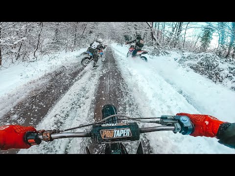 Видео: Зимой на Питбайках - ПОЛНЫЙ ТРЭШ!