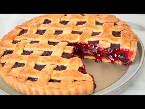 Видео: Самый ВКУСНЫЙ песочный ПИРОГ 🍒 Плетенка с ВИШНЕЙ