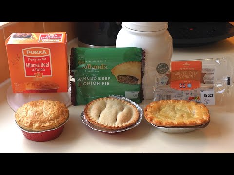 Видео: Пирог с рубленой говядиной и луком PUKKA против HOLLANDS против MORRISONS | Обзор еды
