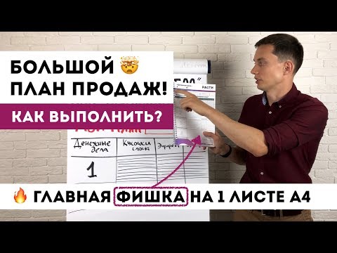 Видео: Как выполнить БОЛЬШОЙ ПЛАН ПРОДАЖ 🤯? Главная ФИШКА на 1 листе А4! Техники продаж Тренинг продаж