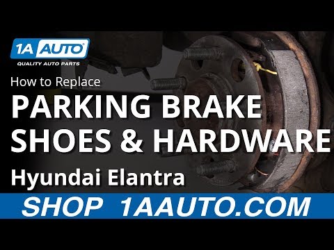 Видео: Как заменить колодки стояночного тормоза на Hyundai Elantra 07-10