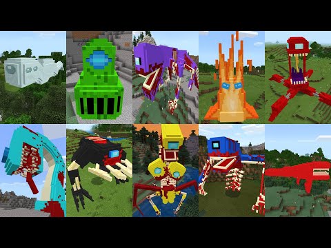 Видео: ВСЕ ВИДЫ МУТАНТОВ АМОНГ АС ЕХЕ В МАЙНКРАФТ REDD MURR3Y IVAN MOLTEN AMONG US.EXE MINECRAFT МОД