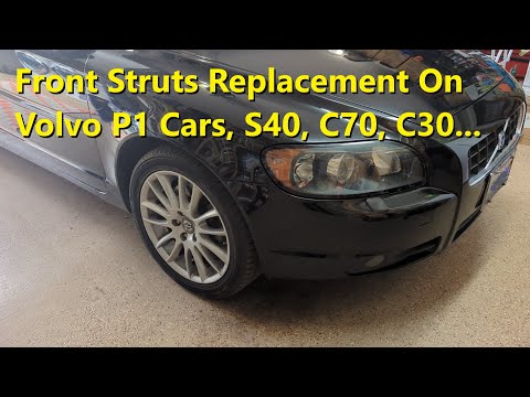 Видео: Как заменить передние стойки, опоры пружин и пружины на автомобилях Volvo P1, S40, C70, C30, V50 ...