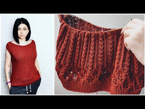 Видео: Мастер Класс Вязаная футболка  с цепями. Очень просто