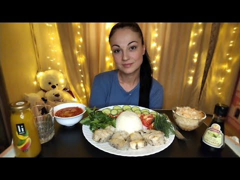 Видео: Мукбанг 🐟Жареная рыба, рис, овощи 🥗🍅🍚Рассказываю о фильмах про собак, которые посмотрела🦮🐶😃