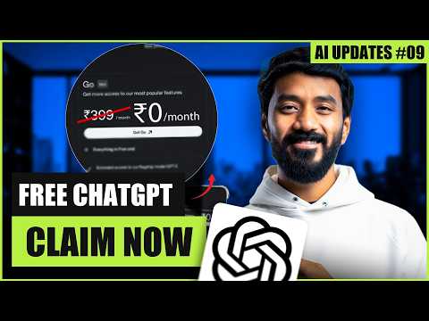 Видео: Как получить ChatGPT Go БЕСПЛАТНО на 1 год в Индии | 10 лучших обновлений ИИ за неделю