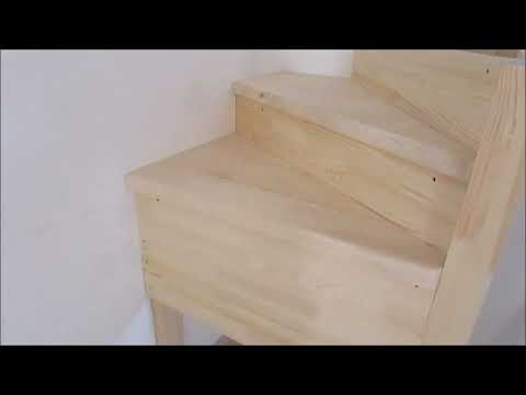 Видео: Изготовление бюджетной лестницы из сосны с поворотным ступенями за 3 дня под ключ.Нужна помощь?пиши