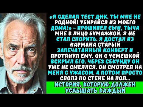 Видео: Сын объявил, что я ему не отец, и выгнал из дома. Я дал ему конверт. Он вскрыл его и рухнул на пол…